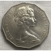 AUSTRALIA 1977 . FIFTY 50 CENTS COIN . SILVER JUBILEE